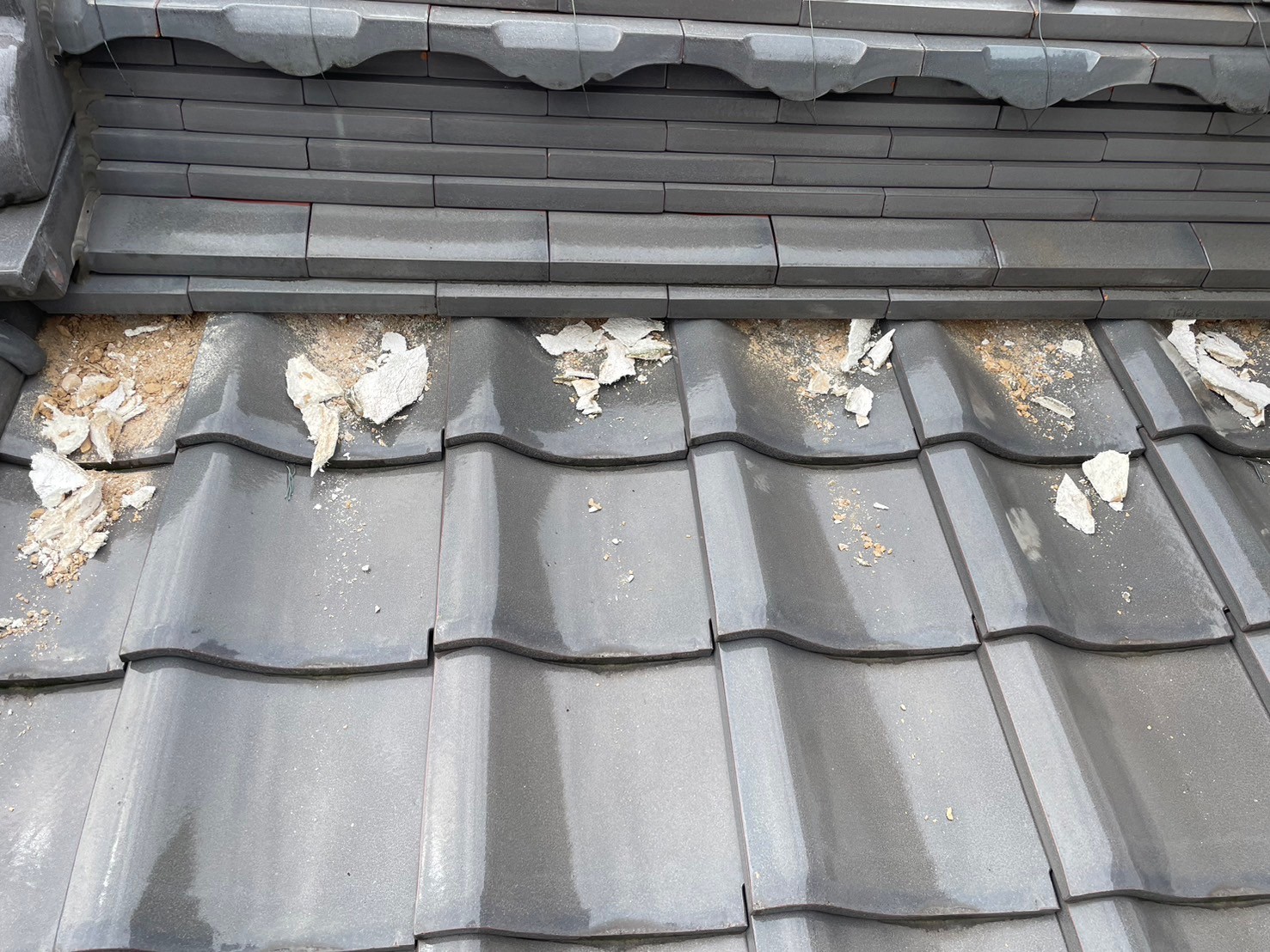 漆喰工事　施工中3